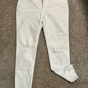 Madewell White Distressed Jeans